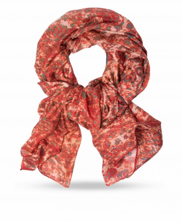 Палантин Женский SN-SAREE/GREEN.ORANGE